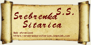 Srebrenka Sitarica vizit kartica